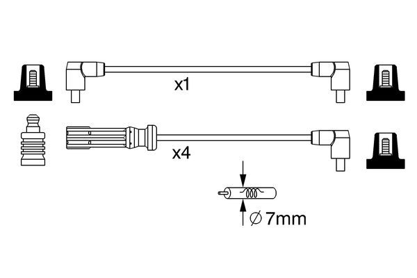 BOSCH 0 986 357 244 Zündleitungssatz