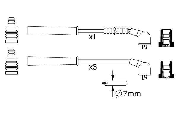 BOSCH 0 986 357 265 Zündleitungssatz