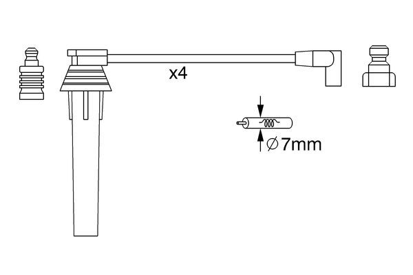 BOSCH 0 986 357 270 Zündleitungssatz