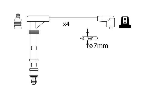 BOSCH 0 986 357 261 Zündleitungssatz