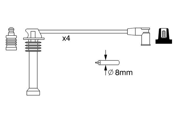 BOSCH 0 986 357 271 Zündleitungssatz