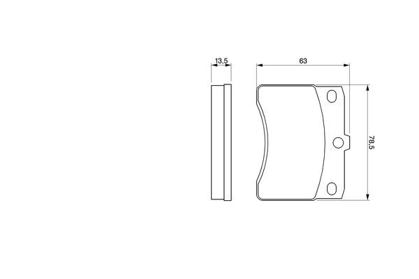 BOSCH 0 986 424 099 Bremsbelagsatz Scheibenbremse