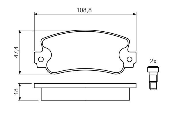 BOSCH 0 986 424 098 Bremsbelagsatz Scheibenbremse