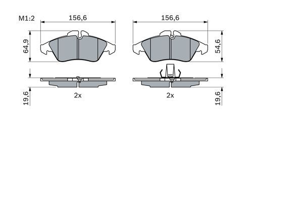 BOSCH 0 986 424 218 Bremsbelagsatz Scheibenbremse