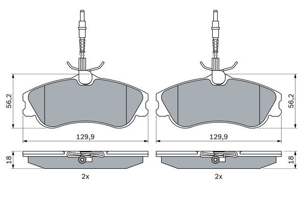 BOSCH 0 986 424 223 Bremsbelagsatz Scheibenbremse