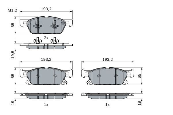 BOSCH 0 986 424 326 Bremsbelagsatz Scheibenbremse