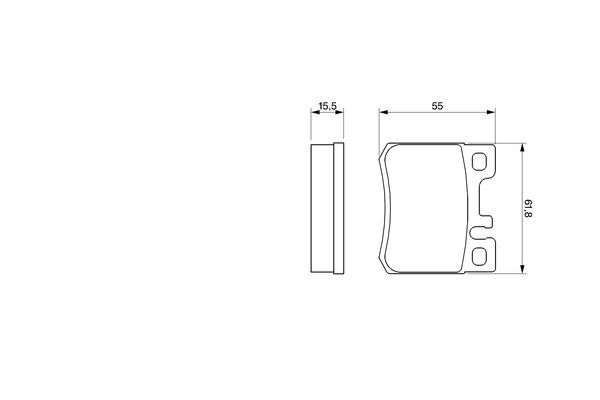 BOSCH 0 986 424 358 Bremsbelagsatz Scheibenbremse