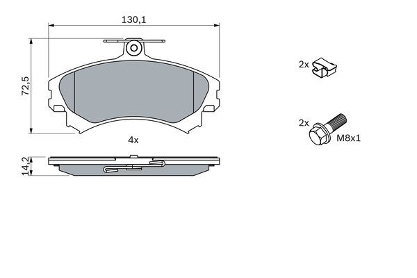 BOSCH 0 986 424 371 Bremsbelagsatz Scheibenbremse