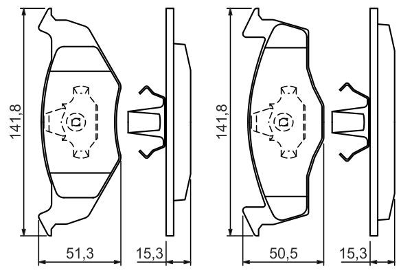 BOSCH 0 986 424 449 Bremsbelagsatz Scheibenbremse