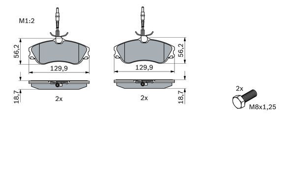 BOSCH 0 986 424 414 Bremsbelagsatz Scheibenbremse