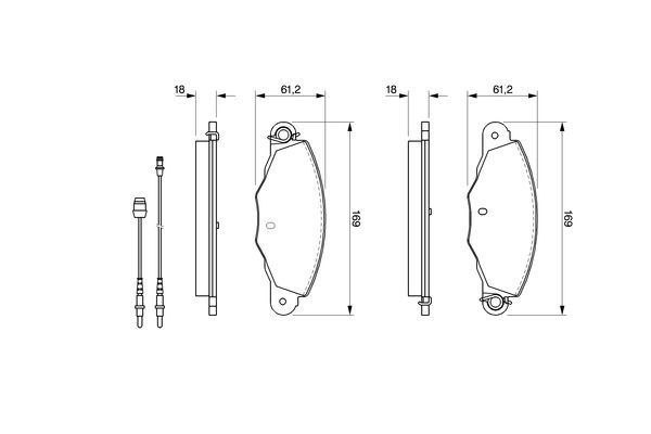 BOSCH 0 986 424 511 Bremsbelagsatz Scheibenbremse