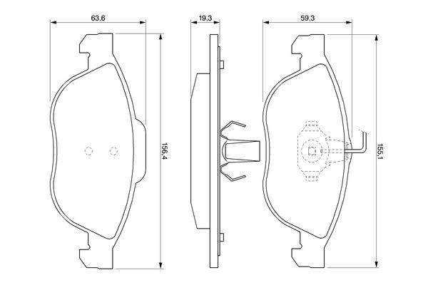 BOSCH 0 986 424 507 Bremsbelagsatz Scheibenbremse