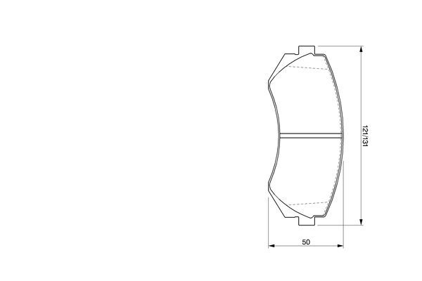 BOSCH 0 986 424 489 Bremsbelagsatz Scheibenbremse