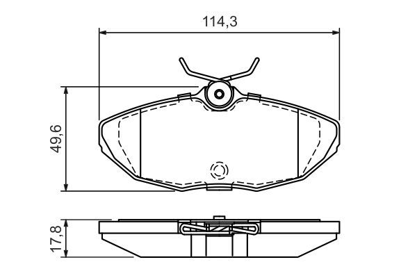 BOSCH 0 986 424 702 Bremsbelagsatz Scheibenbremse