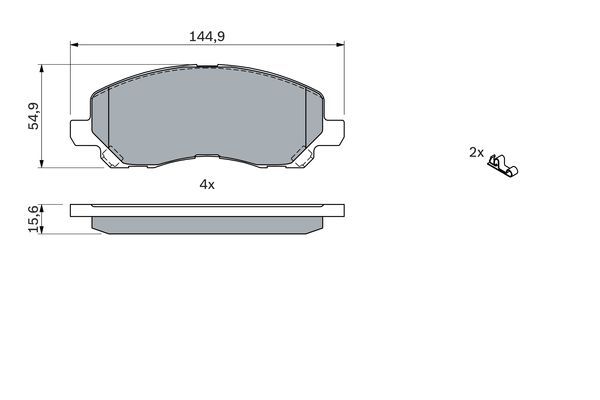 BOSCH 0 986 424 716 Bremsbelagsatz Scheibenbremse