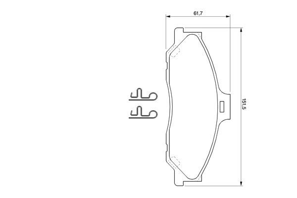 BOSCH 0 986 424 720 Bremsbelagsatz Scheibenbremse