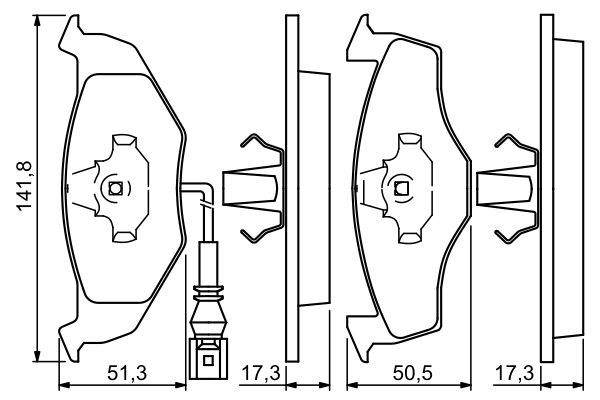 BOSCH 0 986 424 723 Bremsbelagsatz Scheibenbremse