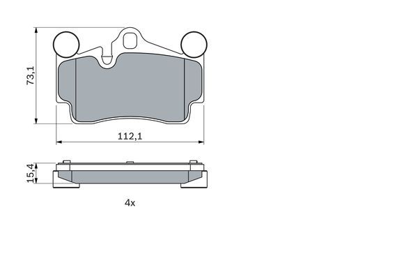 BOSCH 0 986 424 741 Bremsbelagsatz Scheibenbremse