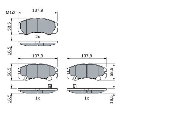 BOSCH 0 986 424 760 Bremsbelagsatz Scheibenbremse