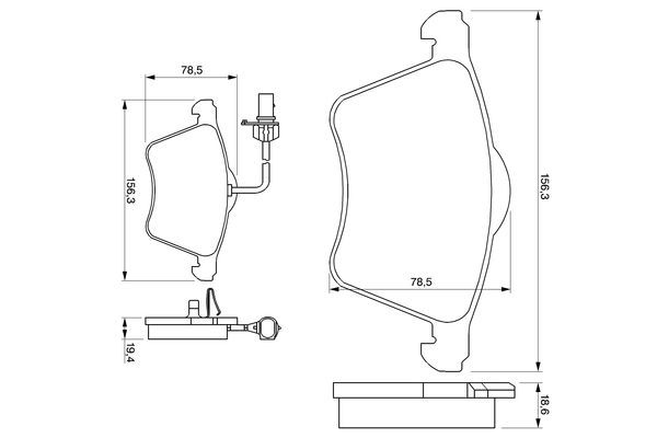 BOSCH 0 986 424 780 Bremsbelagsatz Scheibenbremse