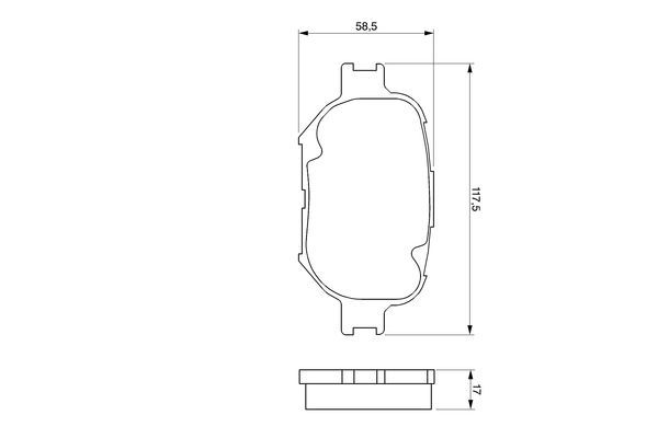 BOSCH 0 986 424 808 Bremsbelagsatz Scheibenbremse