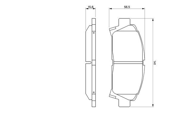 BOSCH 0 986 424 799 Bremsbelagsatz Scheibenbremse