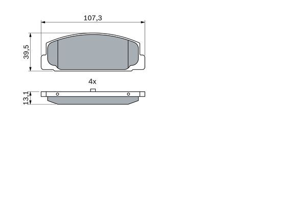 BOSCH 0 986 424 817 Bremsbelagsatz Scheibenbremse