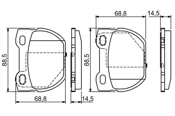 BOSCH 0 986 424 827 Bremsbelagsatz Scheibenbremse