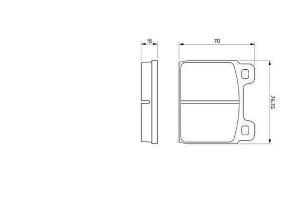 BOSCH 0 986 460 113 Bremsbelagsatz Scheibenbremse