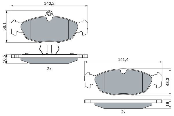 BOSCH 0 986 460 938 Bremsbelagsatz Scheibenbremse