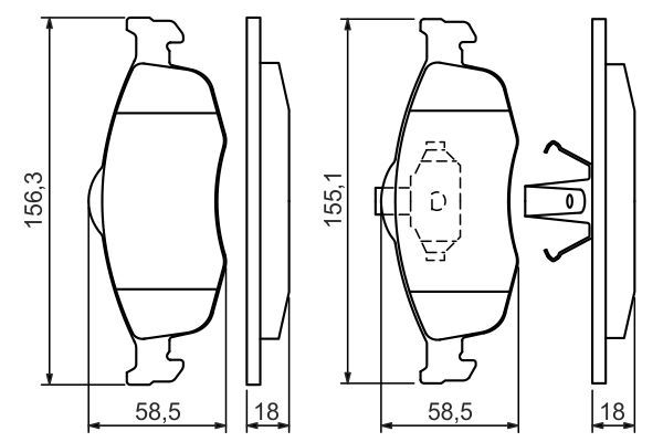 BOSCH 0 986 460 969 Bremsbelagsatz Scheibenbremse