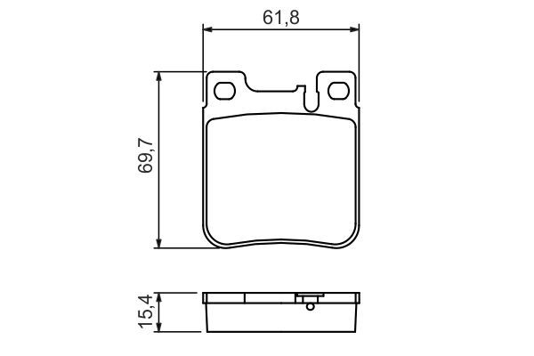 BOSCH 0 986 460 965 Bremsbelagsatz Scheibenbremse