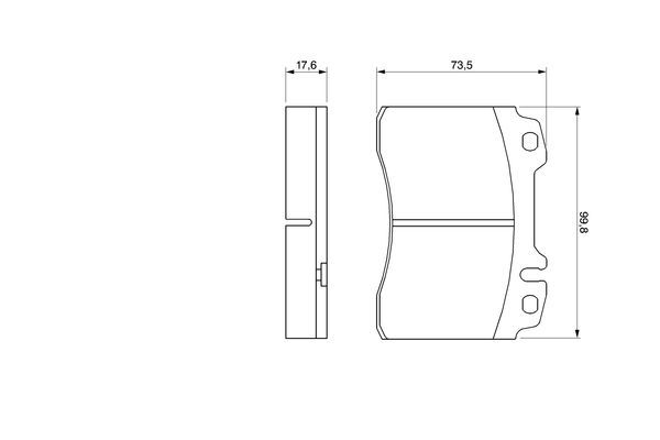 BOSCH 0 986 460 966 Bremsbelagsatz Scheibenbremse