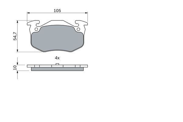 BOSCH 0 986 460 970 Bremsbelagsatz Scheibenbremse