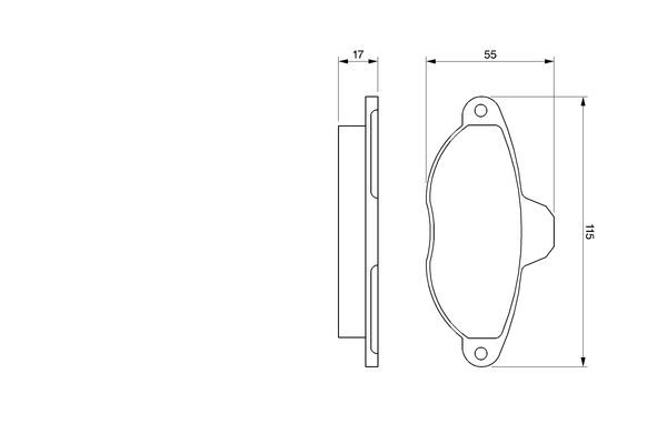 BOSCH 0 986 460 968 Bremsbelagsatz Scheibenbremse