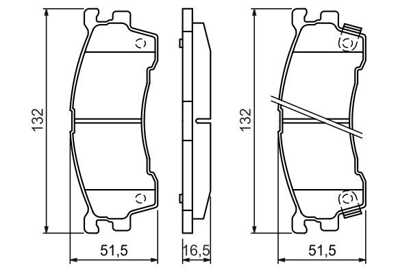 BOSCH 0 986 460 975 Bremsbelagsatz Scheibenbremse