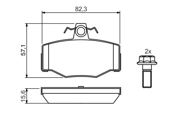 BOSCH 0 986 460 993 Bremsbelagsatz Scheibenbremse