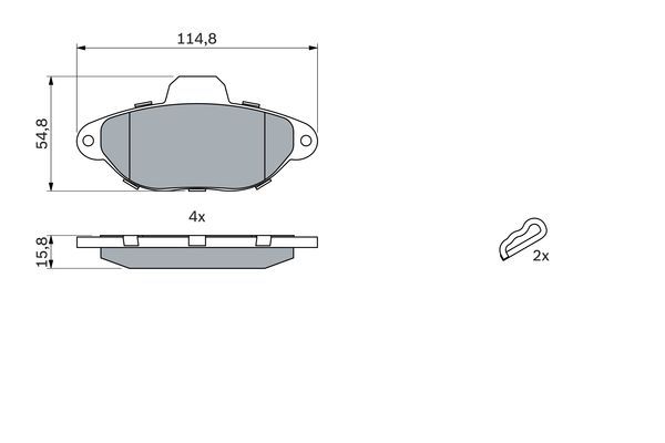 BOSCH 0 986 461 119 Bremsbelagsatz Scheibenbremse