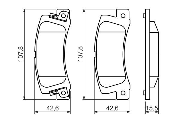 BOSCH 0 986 461 136 Bremsbelagsatz Scheibenbremse