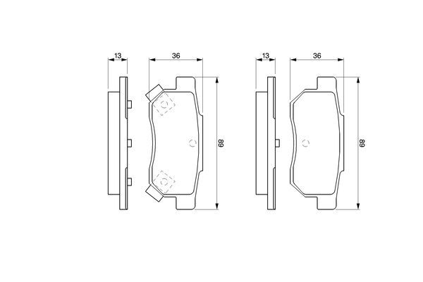 BOSCH 0 986 461 131 Bremsbelagsatz Scheibenbremse