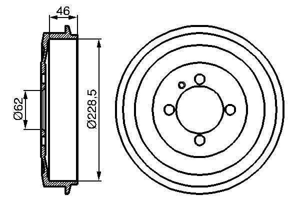 BOSCH 0 986 477 039 Bremstrommel