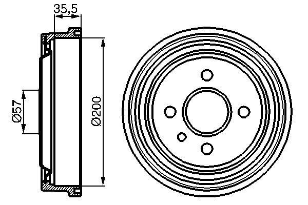 BOSCH 0 986 477 021 Bremstrommel