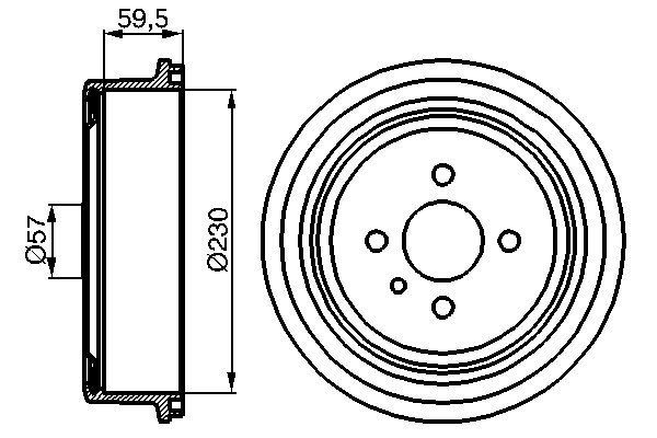 BOSCH 0 986 477 022 Bremstrommel