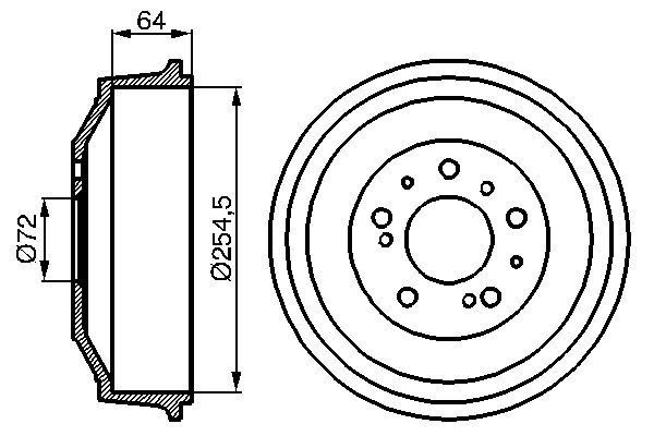 BOSCH 0 986 477 031 Bremstrommel