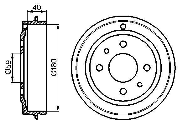 BOSCH 0 986 477 083 Bremstrommel