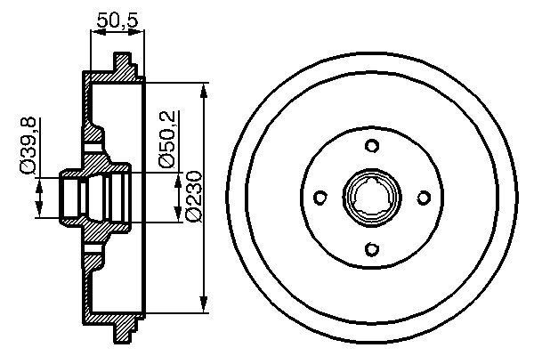 BOSCH 0 986 477 042 Bremstrommel