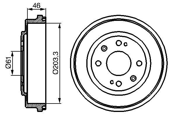 BOSCH 0 986 477 059 Bremstrommel