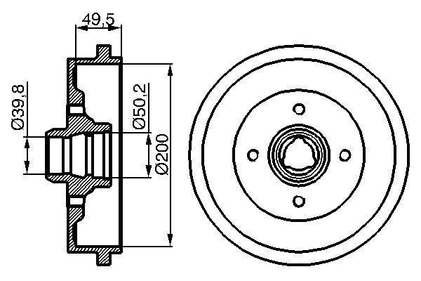 BOSCH 0 986 477 041 Bremstrommel