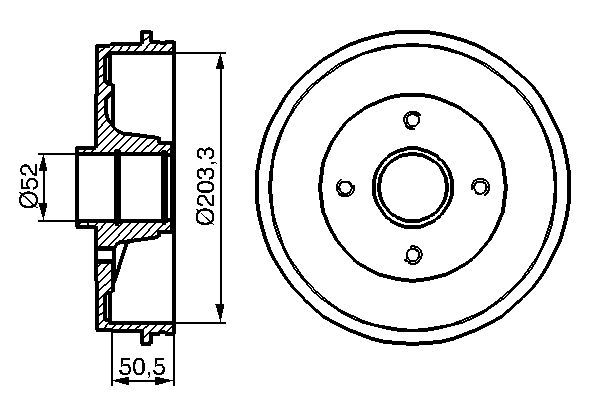 BOSCH 0 986 477 120 Bremstrommel