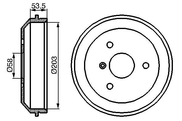 BOSCH 0 986 477 103 Bremstrommel